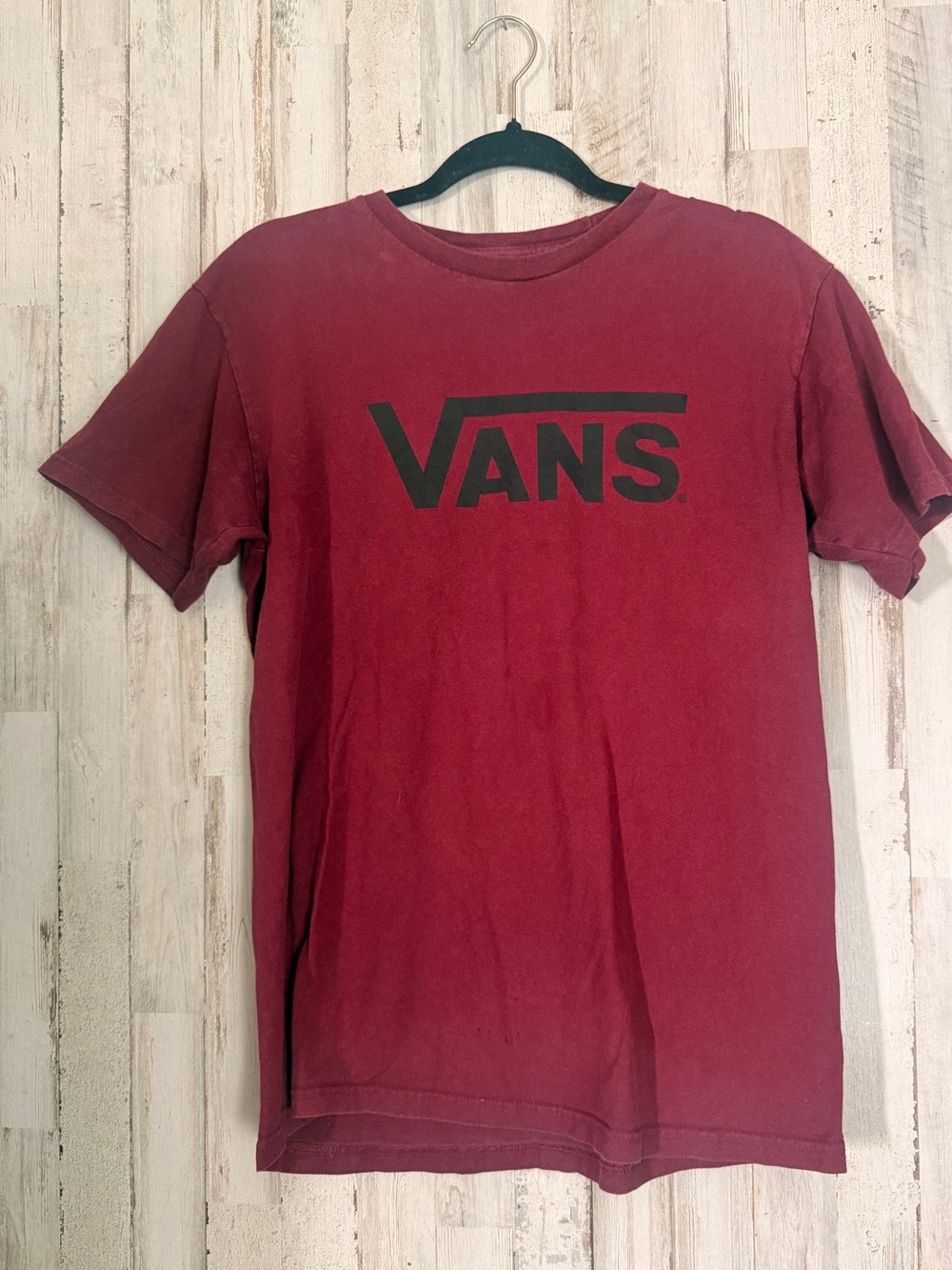 Vans Kids Logo Tee in Pink with Black Print